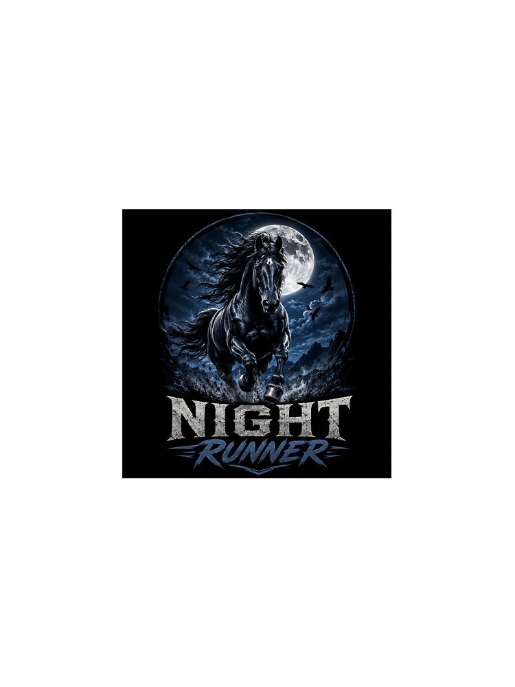 Night Runner Horse Under The Full Moon by planetreynolds