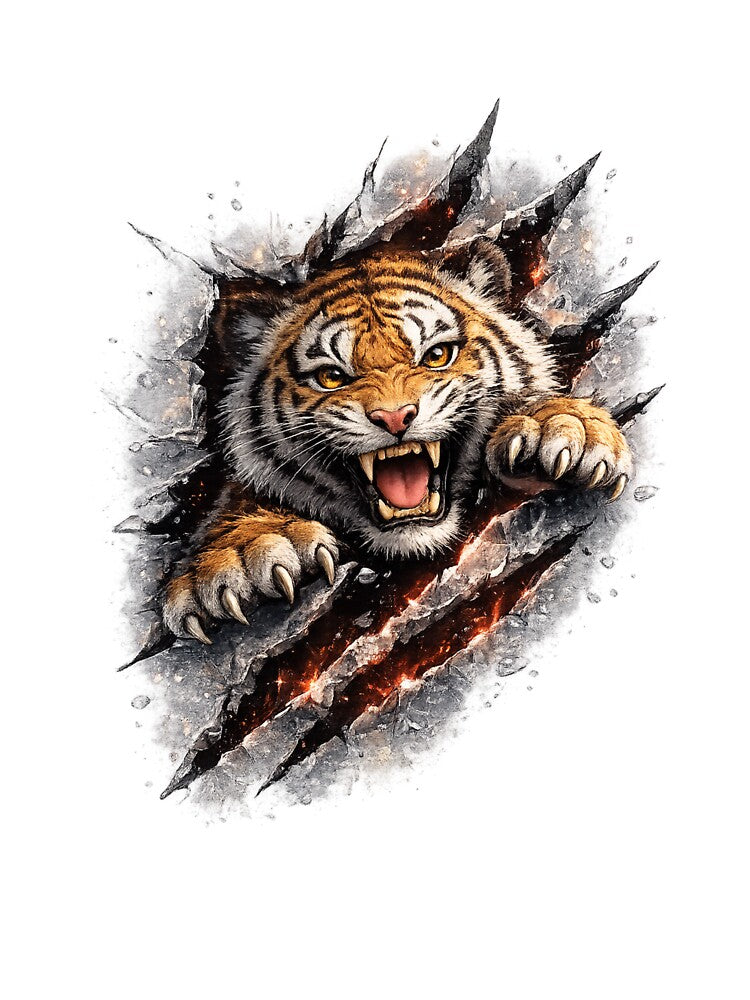 Tiger | Majestic Wild Animal Typography Design by VasiArtLab