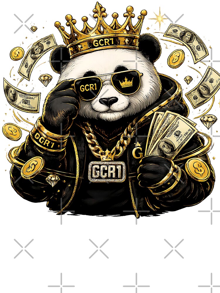 GCR1 Royal Panda | Luxury Money Panda with Crown & Gold Streetwear Design by GCR1