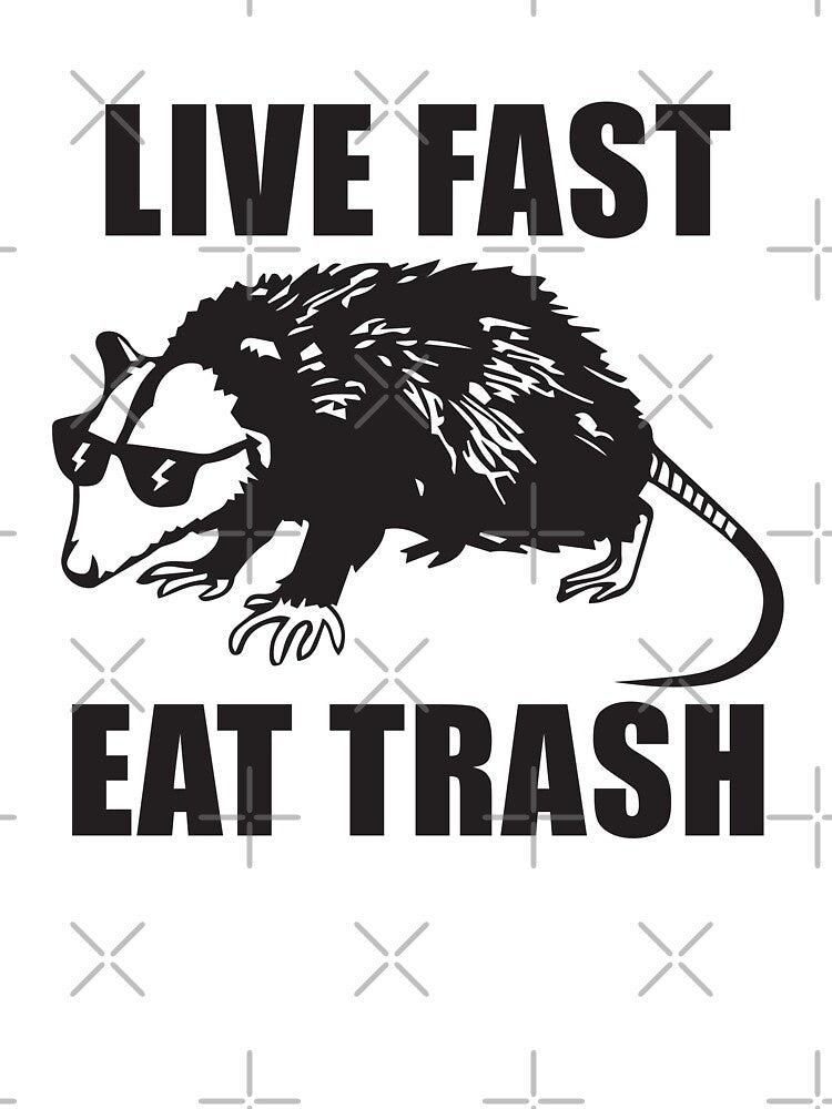 Possum Live Fast Eat Trash Phalangeriformes by teeshop87