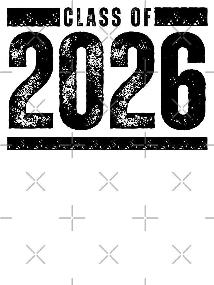 Class of 2026 – Bold Graduation Design with Distressed Vintage Style for Seniors and Grads Black Bars & Font by GFamilyC