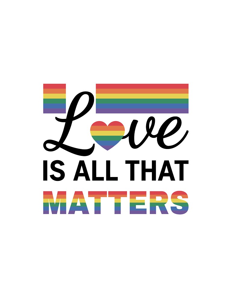 Love Matters Rainbow Pride Sticker - Inclusive LGBTQ+ by KrisGraphic45