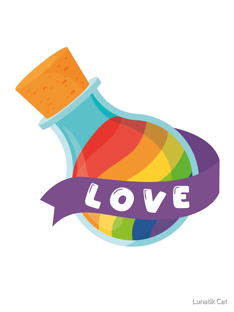 Poison Love Rainbow Potion – LGBTQ+ Pride Aesthetic Design by Lunatik Cat