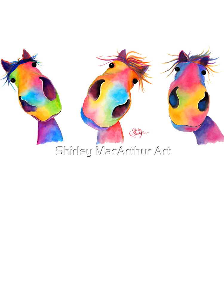 HoRSe PRiNT ' THe HaPPY HoRSeS ' BY SHiRLeY MacARTHuR by Shirley MacArthur Art