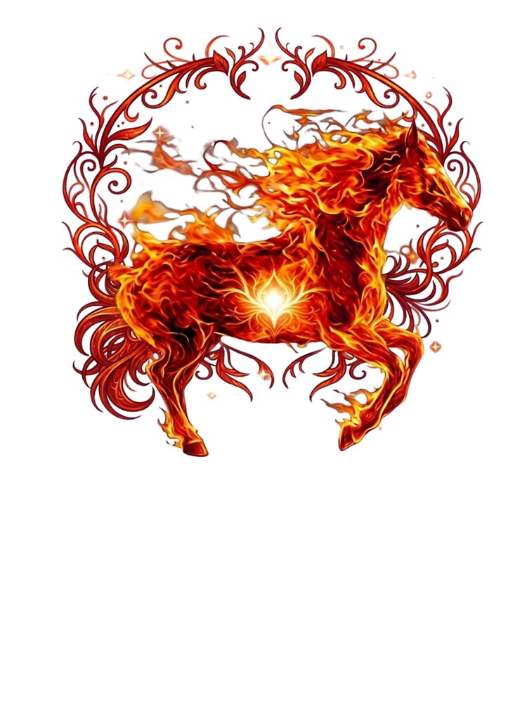 Year of the Horse T-Shirt – Chinese Zodiac Fire Horse Design by jorgelicona03