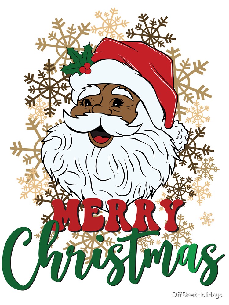 African-American Retro Vintage Black Santa Claus by OffBeatHolidays