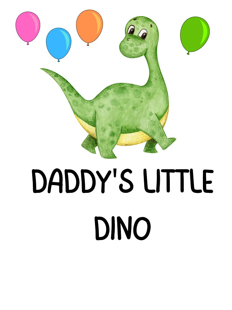 Dinosaur, Daddy's Little  Green Dino and ballons by BoomBoomBaby
