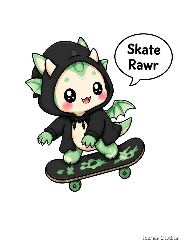Tiny Dragon Skating by Icareis-Studios
