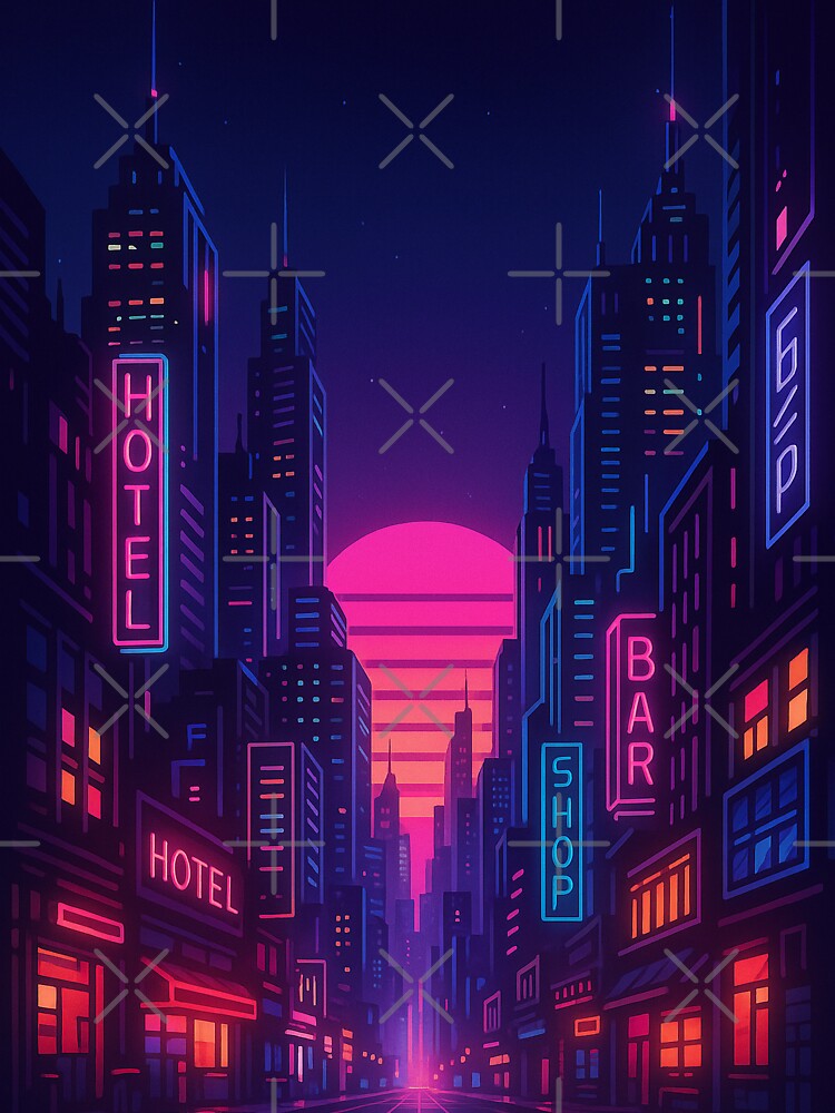 Synthwave Urban Sunset by Vitalka-uk