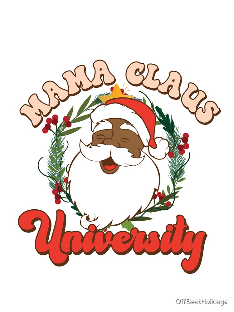 Mrs. Claus Retro Vintage Black Santa Claus - 70's Groovy Mama by OffBeatHolidays
