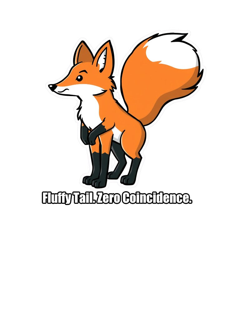 Fox - Fluffy Tail Zero Coincidence - Funny Fox Gift by pawdrops