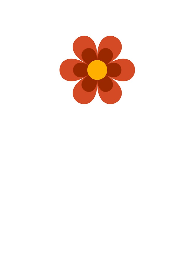 Retro Orange & Yellow Flower – 70s Vintage Style by Curly-Erre