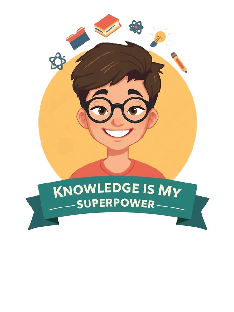 Knowledge Is My Superpower – Cute Cartoon Back to School Design by Cartoon art with a purpose ❤️ Supporting Althea’s friends