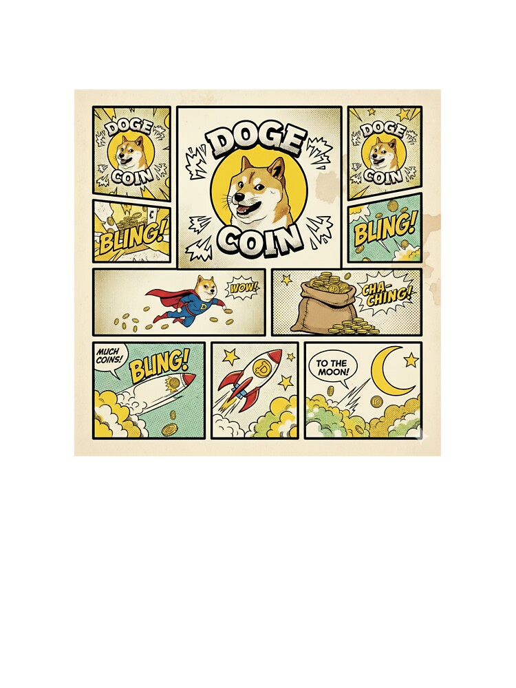 Dogecoin Pop Art Meme Shirt – Funny Shiba Inu Crypto Tee by CryptoThreads4 You