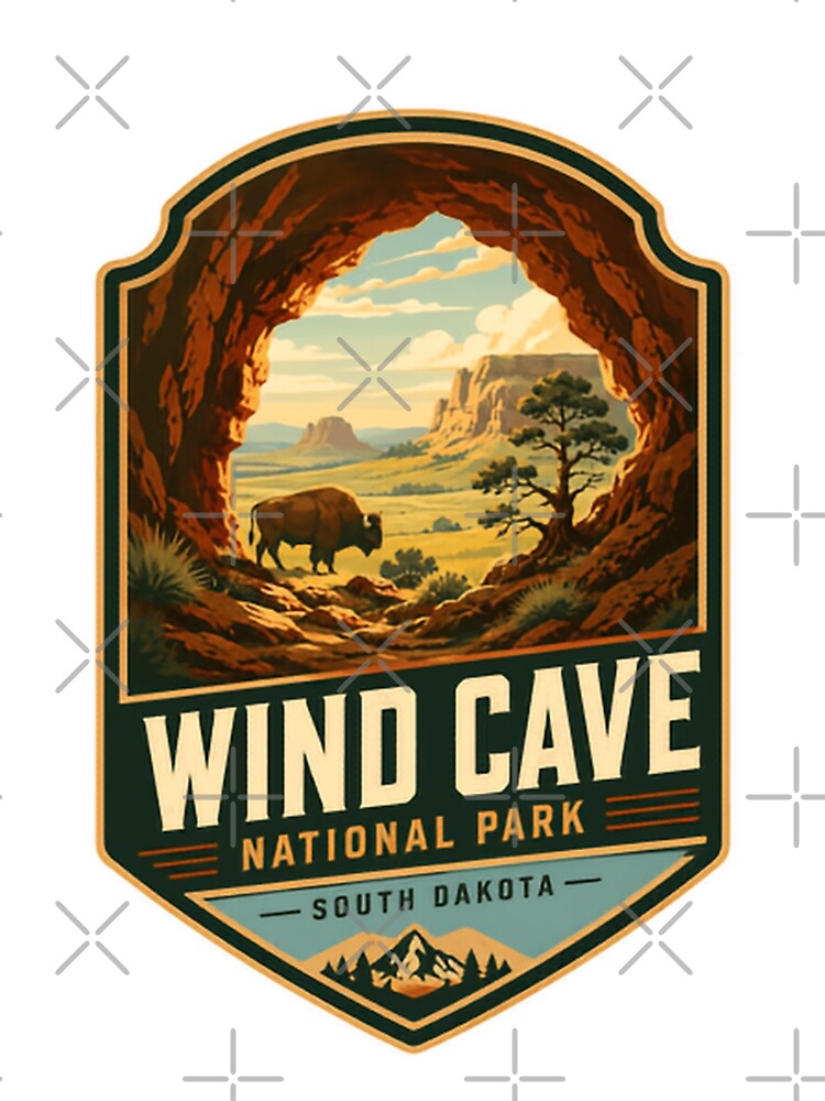 Wind Cave National Park National Park South Dakota Travel Souvenir Explorer by Simsimah26Parks
