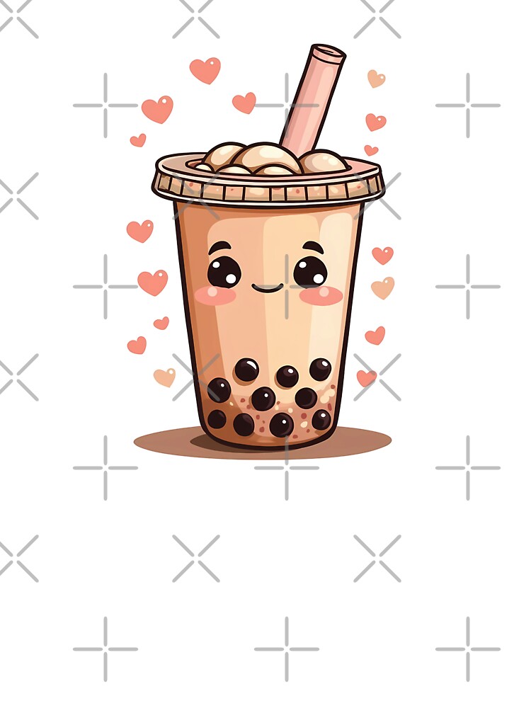 Smiling Bubble Tea Kawaii Design by VibeTCreations