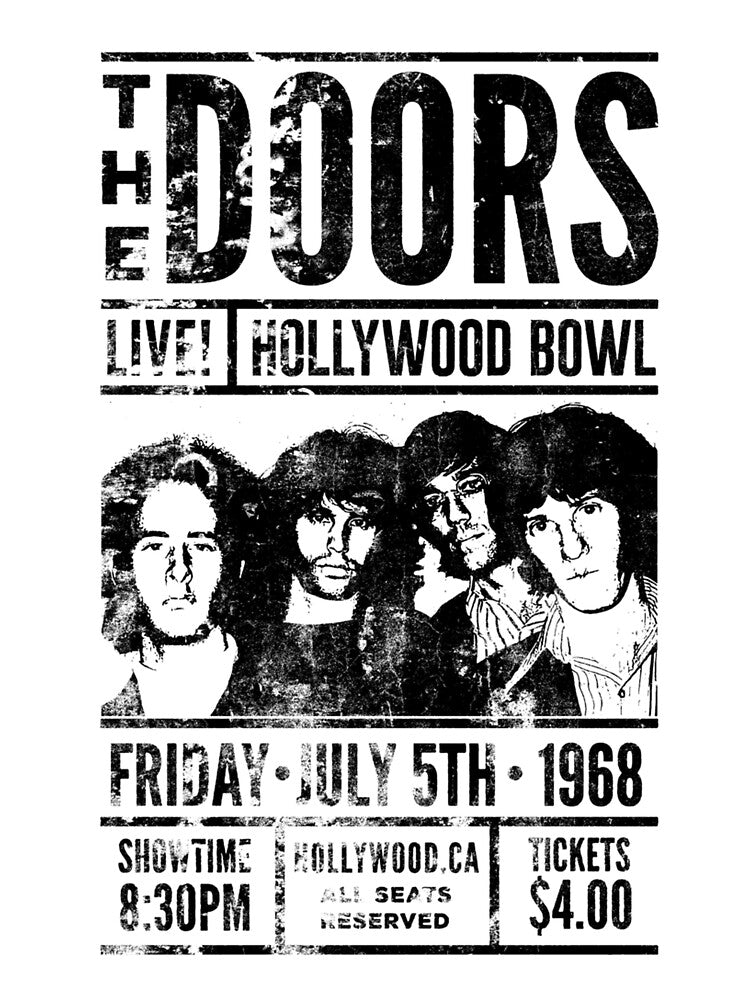 The Doors Grunge Band Poster by radojeonjoudc