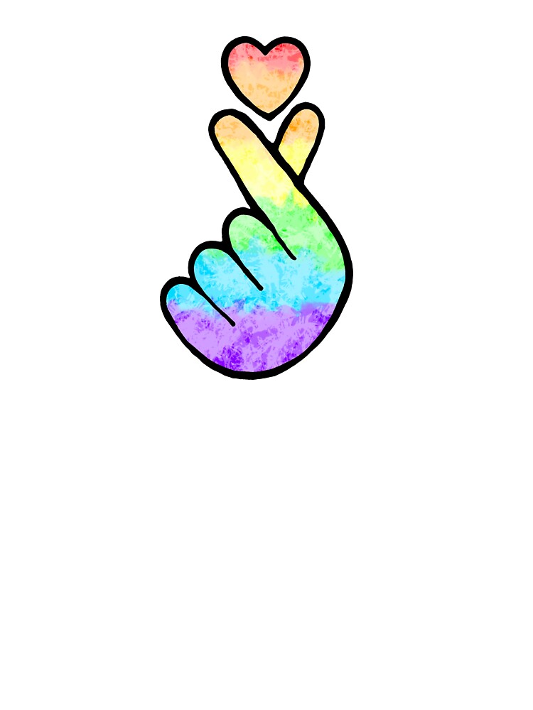 heart fingers - rainbow by Tallulah-Malibu