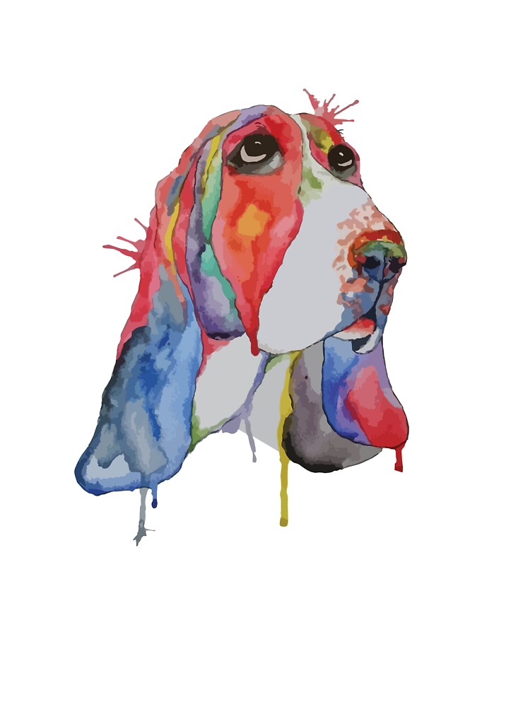 Basset Hound Watercolor by Sarah Ferree