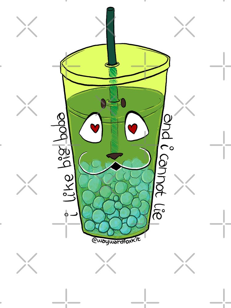 Boba tea cute cheeky i like big boba and i cannot lie by waywardfoxkit
