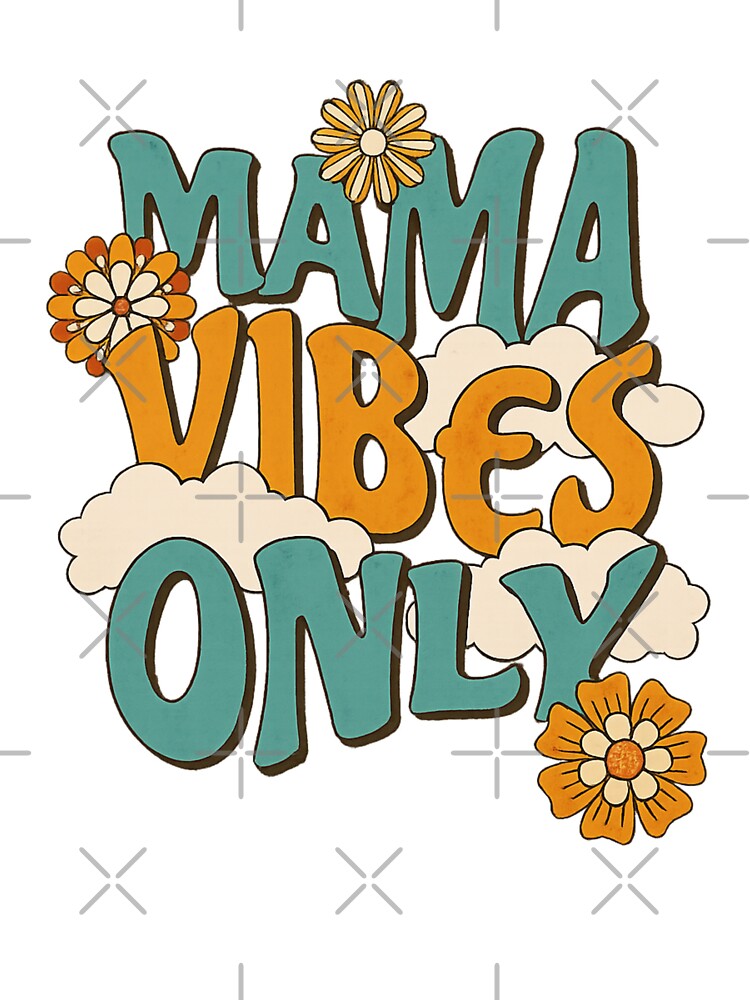 Mama Vibes Only Retro Floral Hippie Shirt | Vintage 70s Groovy Mom T-Shirt | Matching "Little Vibe" Kids Tee by ldjcustomdesign