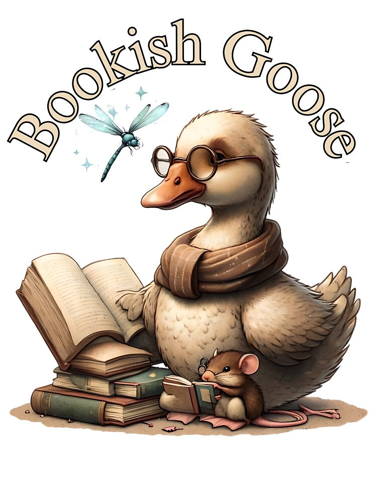 Silly Goose Book Lover Graphic Tee by CottonandQuill
