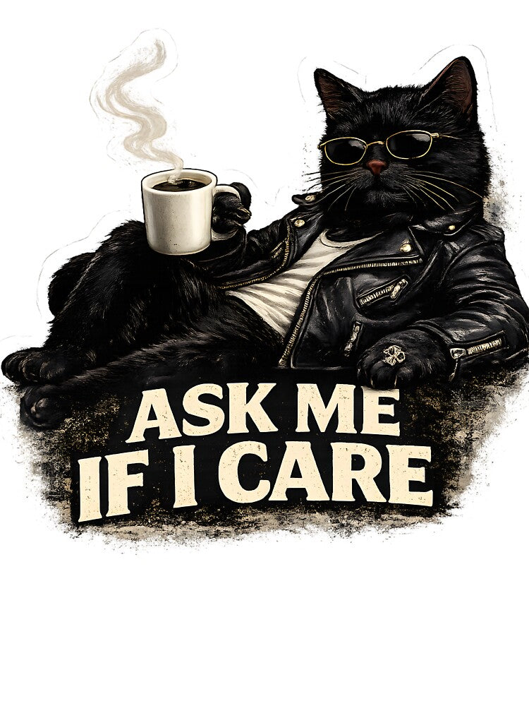 Ask Me If I Care – Sarcastic Black Cat by KawaiiOrbit