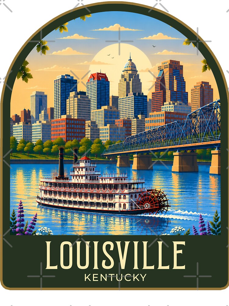 Louisville Vintage Travel Illustration by HomeLivingCo