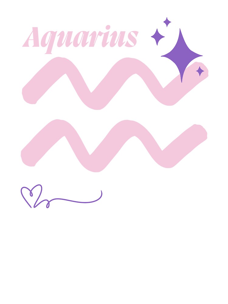 Aquarius Aesthetic – Pink & Purple Zodiac Vibes by Ink on Thread