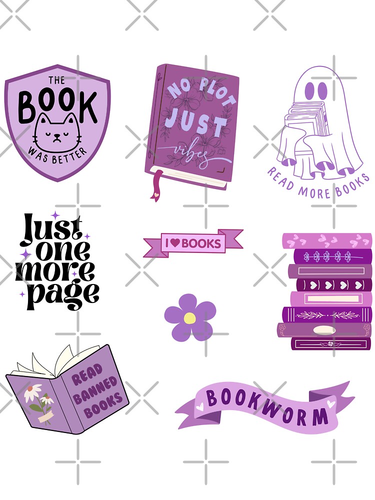 Purple Bookish Pack by Neadoodles