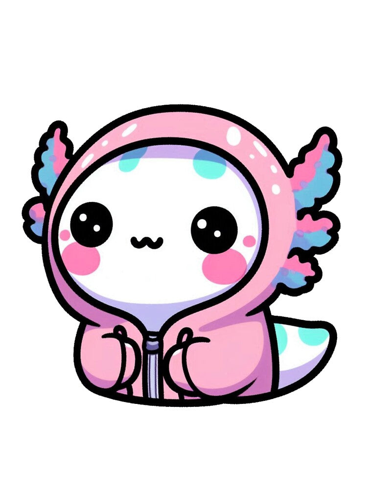 Hoodie Axolotl – Pink and Moody by FalistY