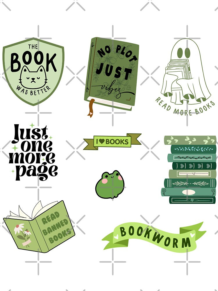 Green Bookish Pack by Neadoodles