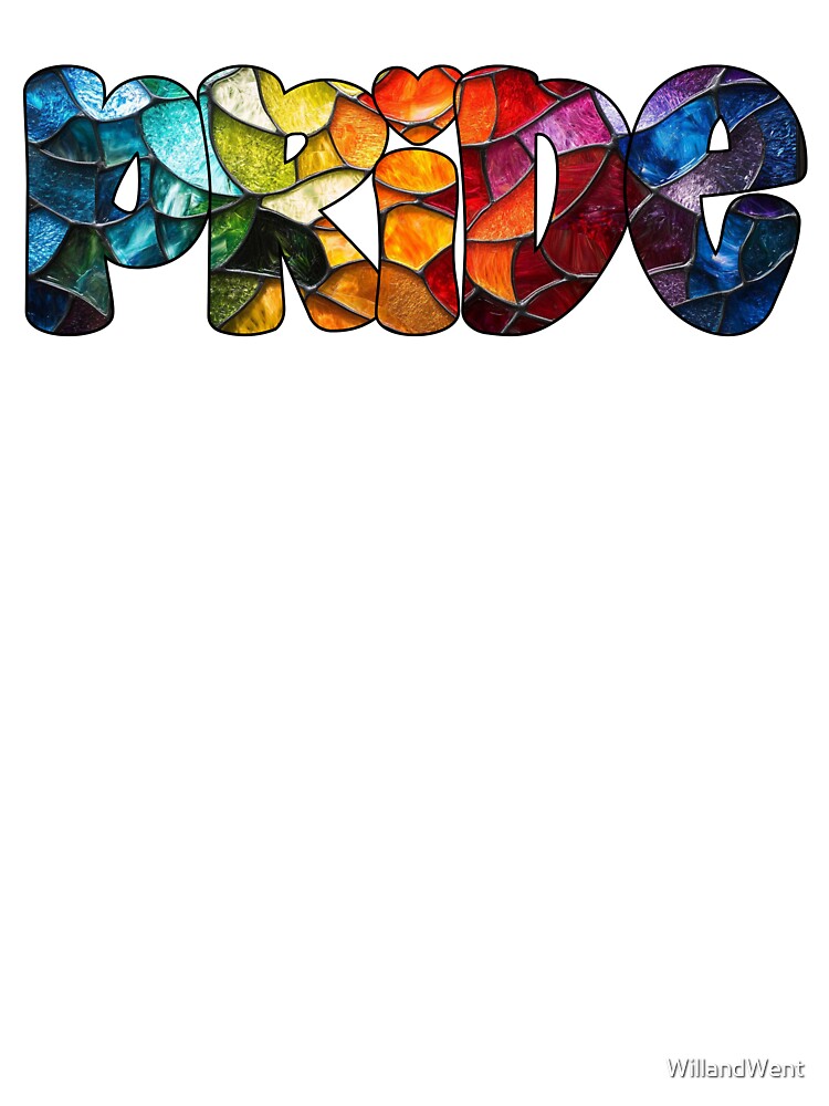 Stained Glass Rainbow Pride Design by WillandWent