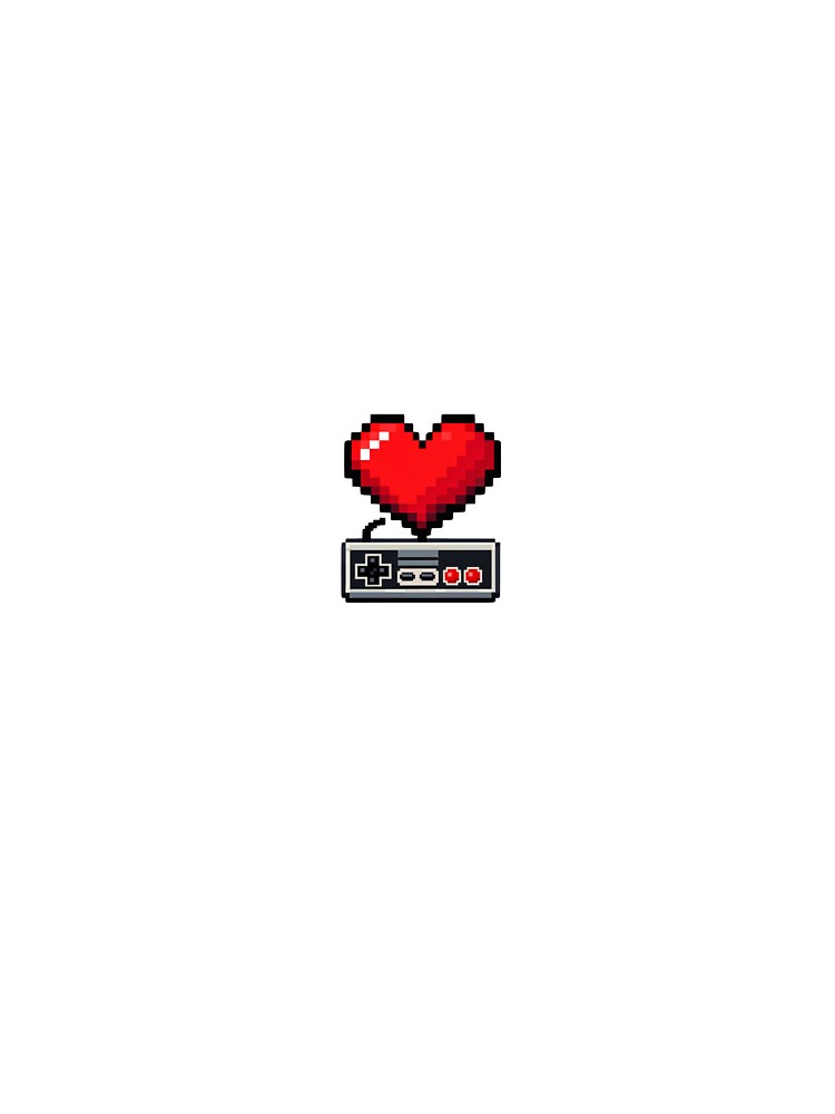 Pixel Heart – Retro Gaming Love Design by Vermeli