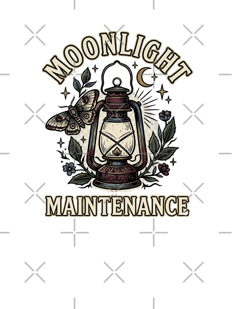 Moonlight Maintenance Gothic Lantern and Moth by GoofyShopp