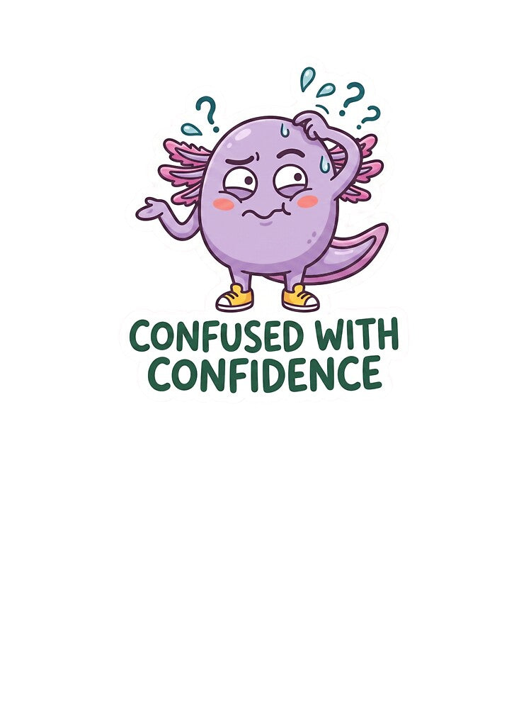 Funny Axolotl Meme Cartoon Decal by CuteRage