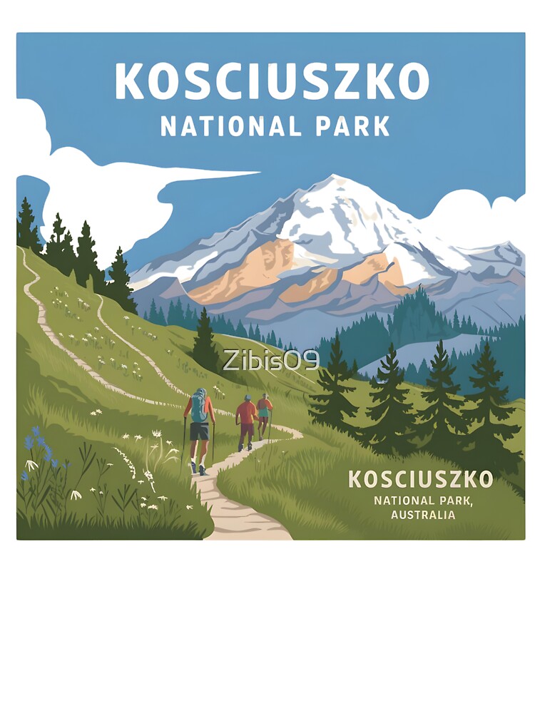 Kosciuszko National Park Australia Souvenir Magnet by Zibis09