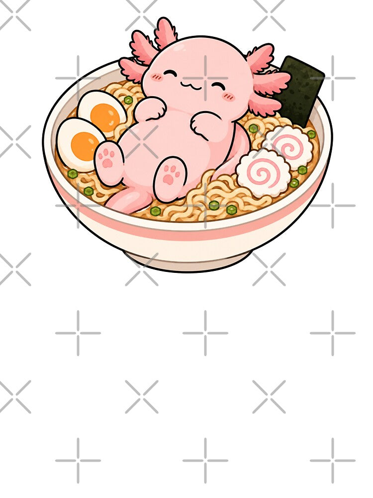 Cute Axolotl Ramen Bowl by MonkiFlipp