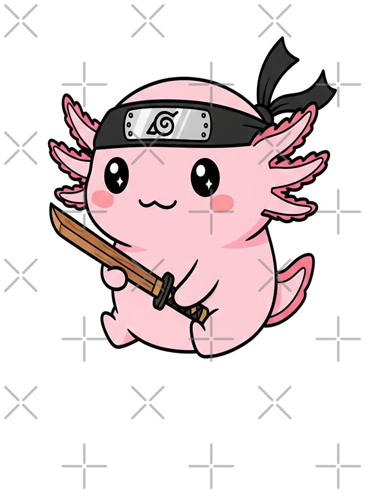 Ninjaxolotl – Cute Kawaii Axolotl Ninja Shinobi by Ink Dynasty