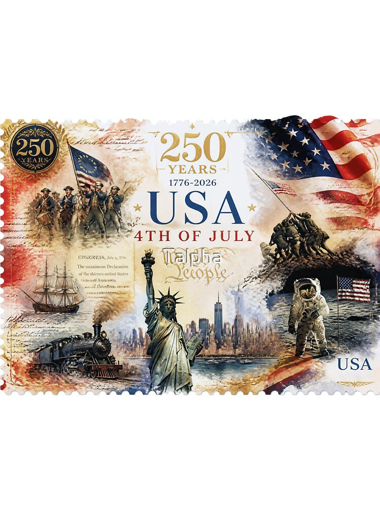 Stamp 250 years USA by Talpha
