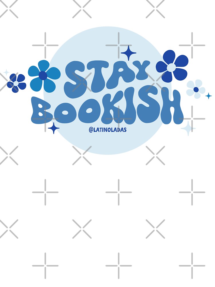 Stay Bookish / Light Blue Pastel Colors Bookworm Kindle Aesthetic Quote by Latinoladas