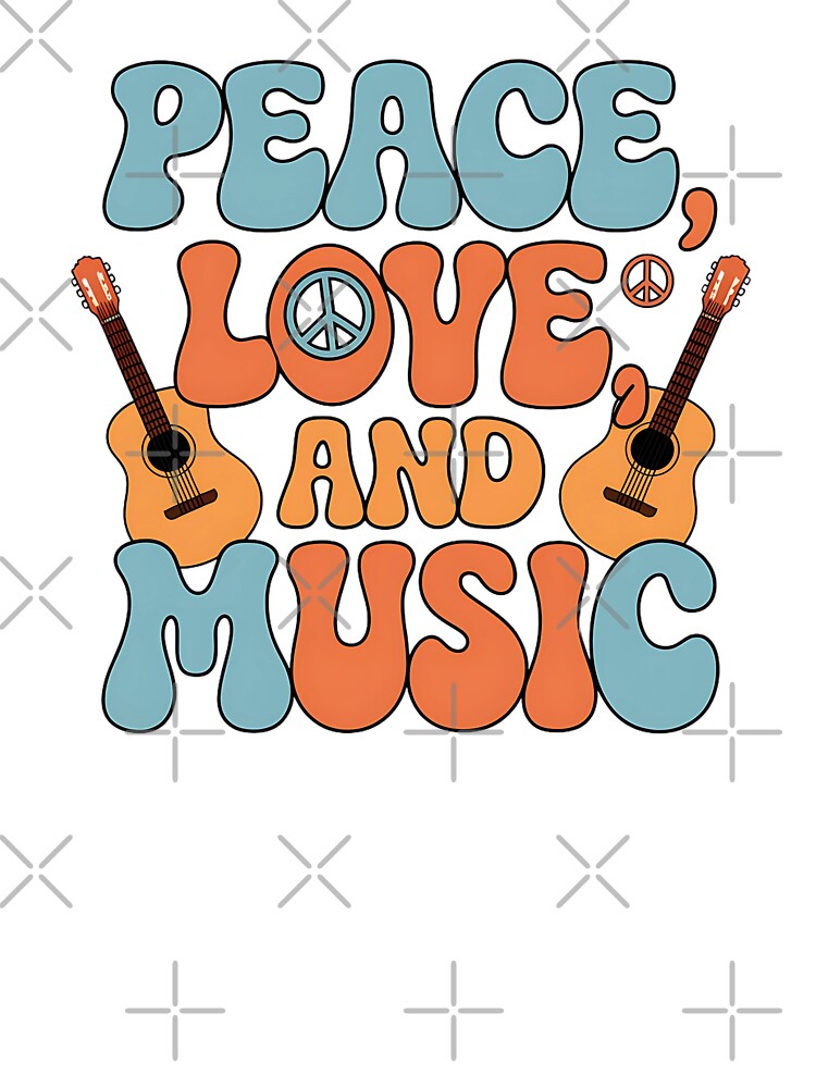Peace, Love, and Music – Vintage Groovy Guitar Vibe by Taans-Creation