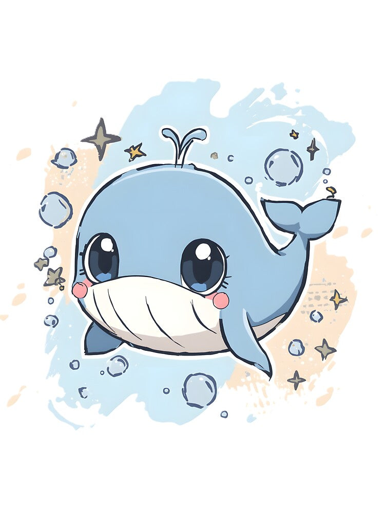 Cute Baby Whale Sticker | Kawaii Whale Illustration | Adorable Ocean Animal Art | Marine Life Gift by dreamz-world