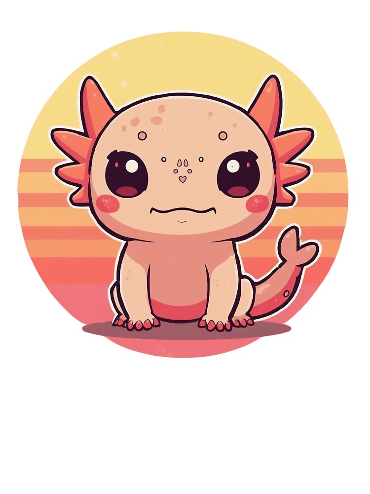 Retro Axolotl – Vintage Style Cute by Pikalot