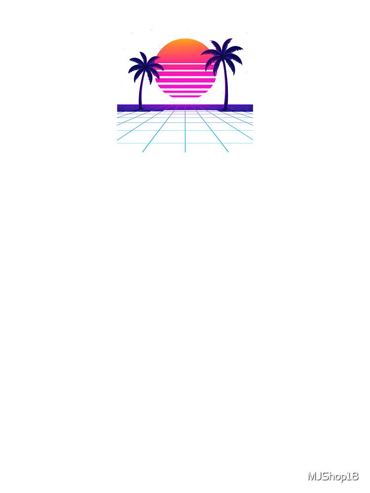 Retro 80s Vaporwave Sunset by MJShop18