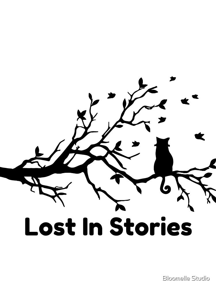 Lost In Stories Book Lover Design by Bloomelle Studio