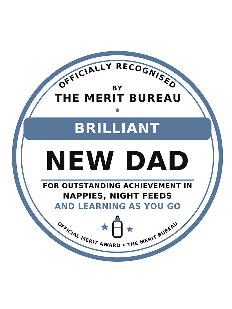 Brilliant New Dad Gift | Funny First-Time Father & New Parent Award by TheMeritBureau