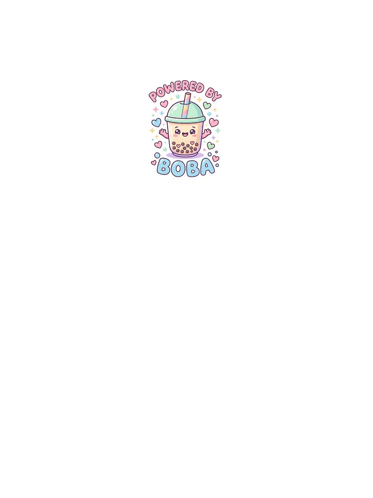 Powered by Boba - Cute Kawaii Bubble Tea Sticker by Vibe Glue