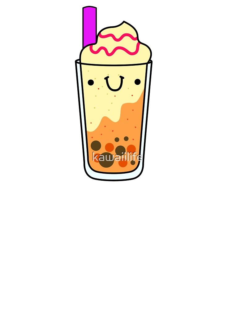 Kawaii Peach Boba Tea Smoothie by kawaiilife