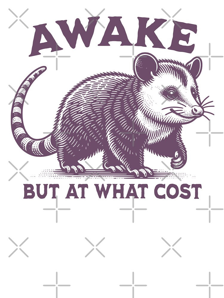 Awake But At What Cost Retro Possum Animal by NosandEdgy